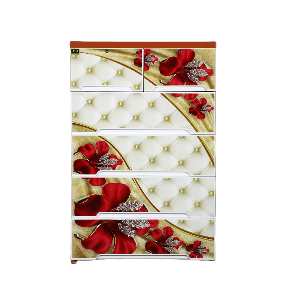 Wardrobe HD Print Double 5D Golden Rose TEL