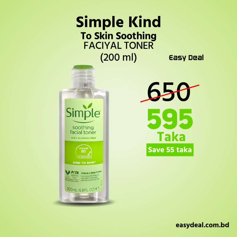 Simple Kind To Skin Soothing Facial Toner 200ml