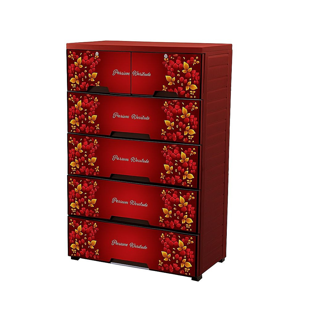Platinum Wardrobe Valentine Brown - 5 Drawer